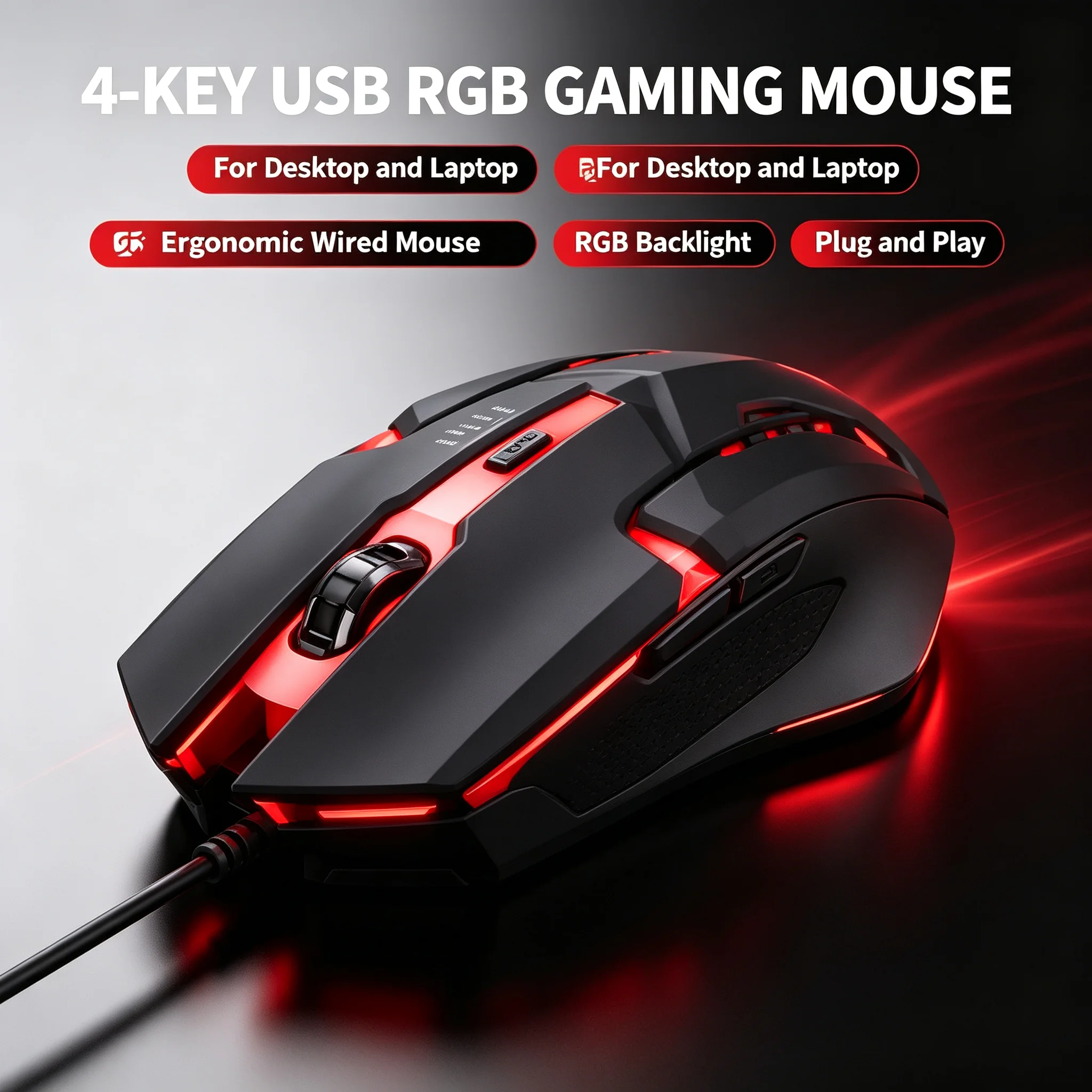 Laptop Mouse - Neue, hochwertige, ergonomische Gaming-Maus, geeignet für