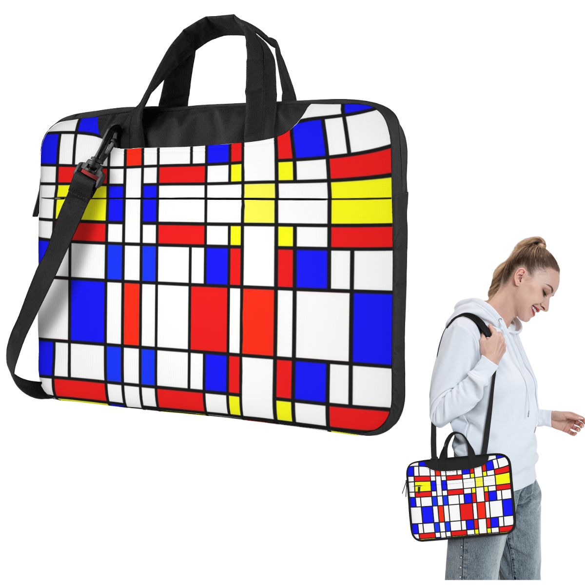Laptop Bag - Piet Mondrian De Stijl Umhängetasche Laptop-Tasche