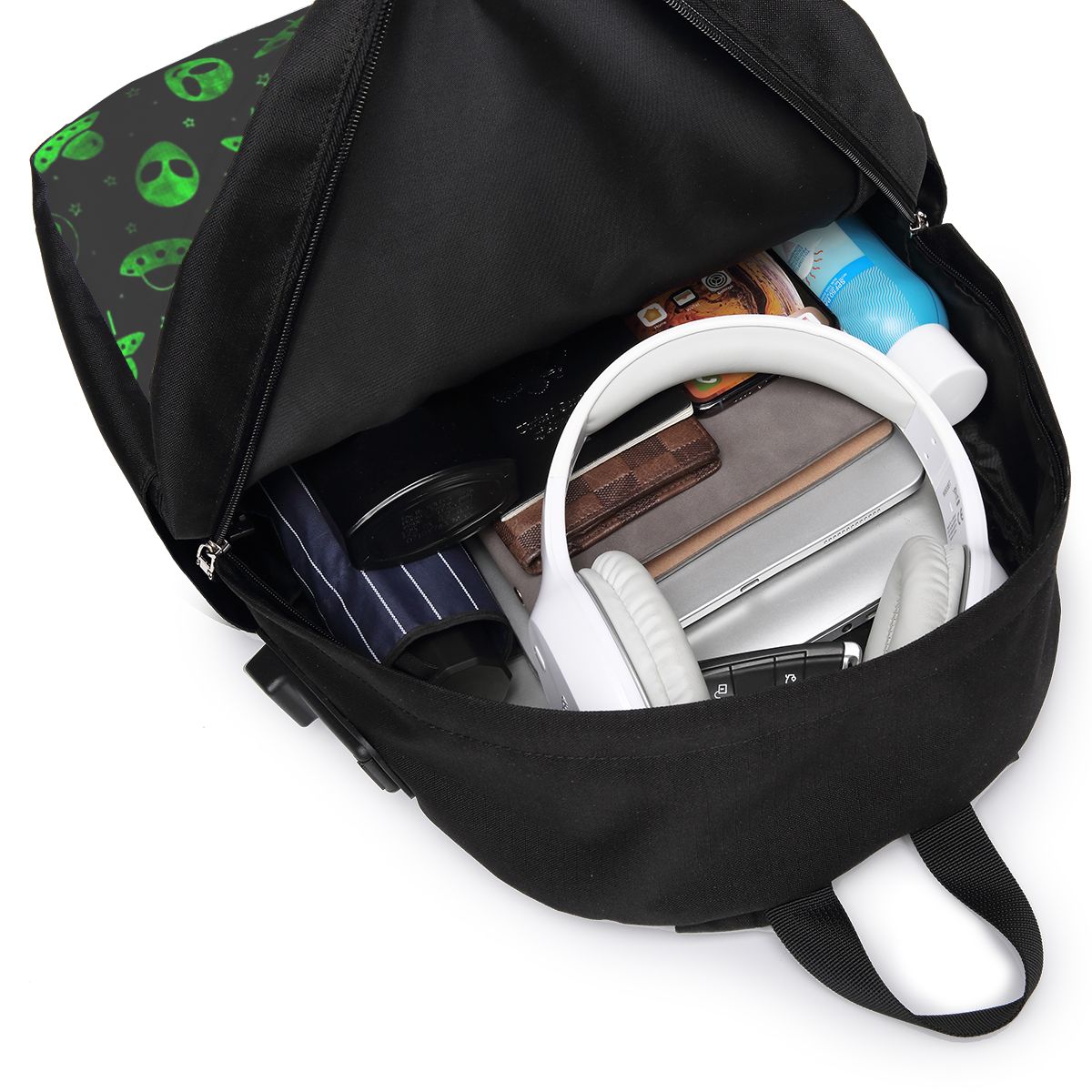 Rucksack mit Alien- und UFO-Mu – Laptop Bag Bewertung und Preis
