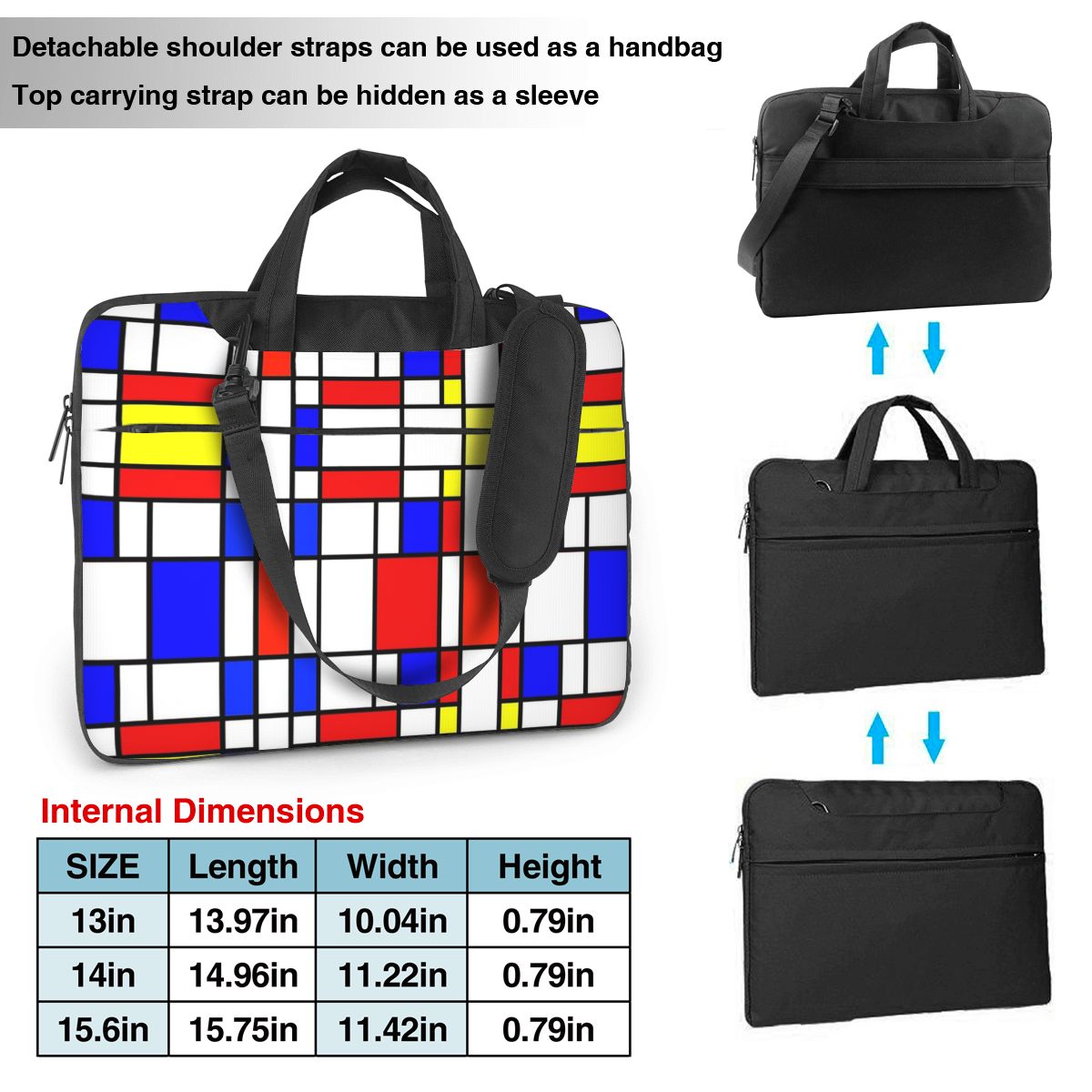 Piet Mondrian De Stijl Umhänge – Laptop Bag Bewertung und Preis