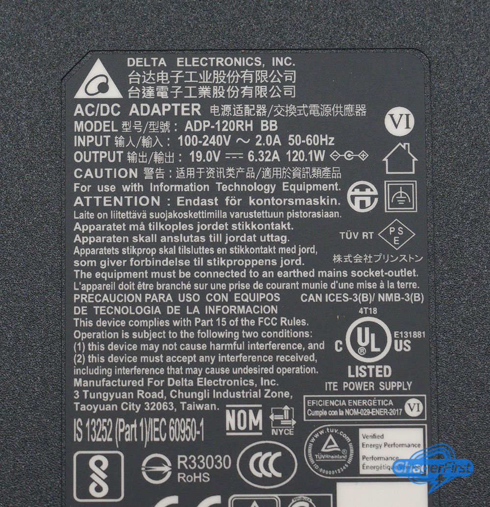 Original Delta 120W 19V 6,32A  – Laptop Charger Bewertung und Preis