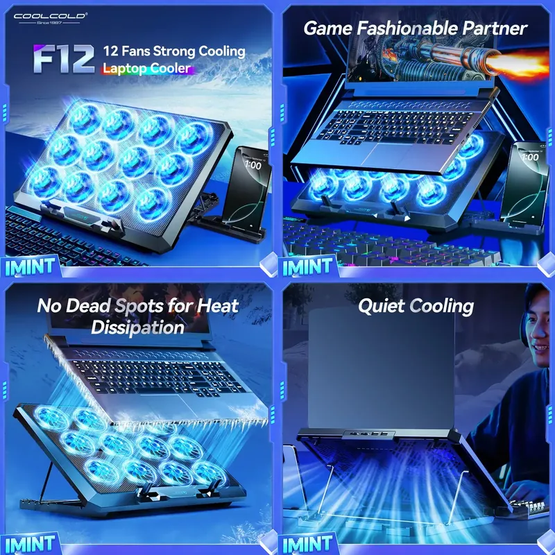 COOLCOLD Laptop-Kühlpad mit 12 – Laptop Stand Bewertung und Preis